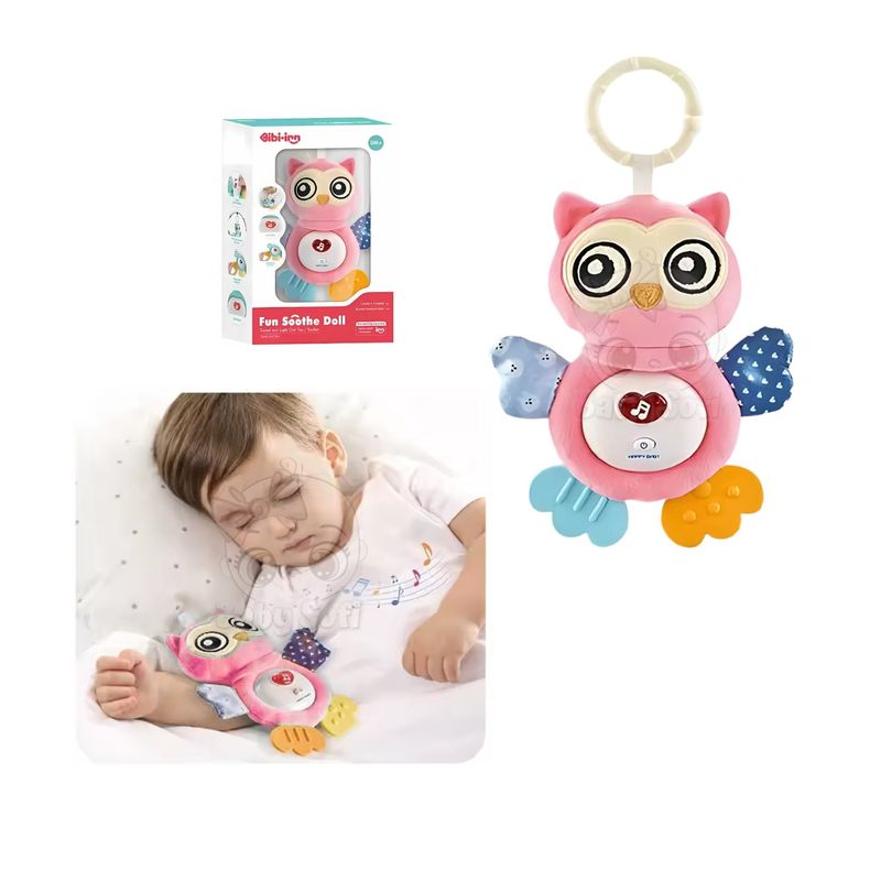 GENERICO - Juguete Búho Sensorial para Bebe Musical - ROSADO