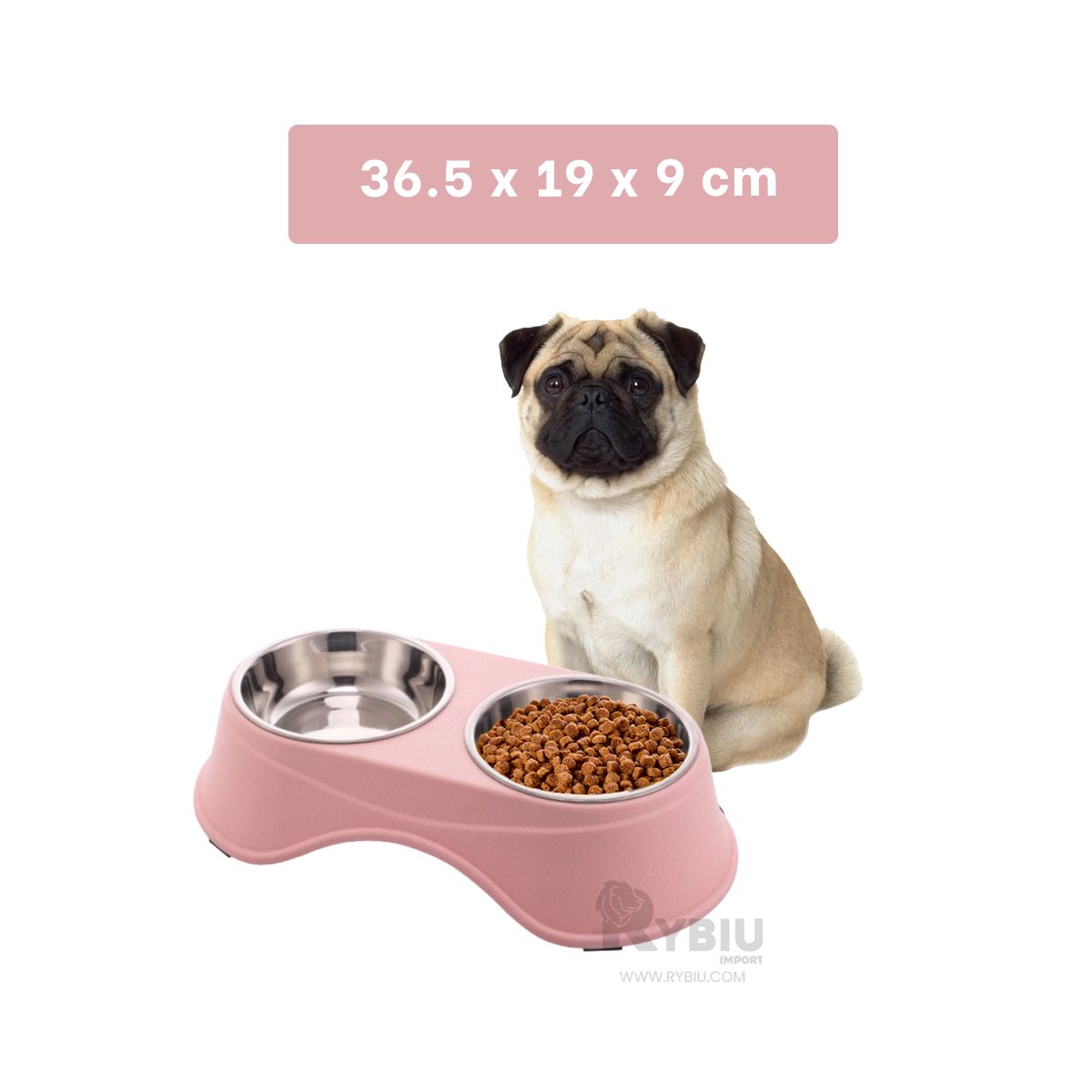 GENERICO - Plato para Gatos y Perros Separador Rosado Y+Regalo Agendita