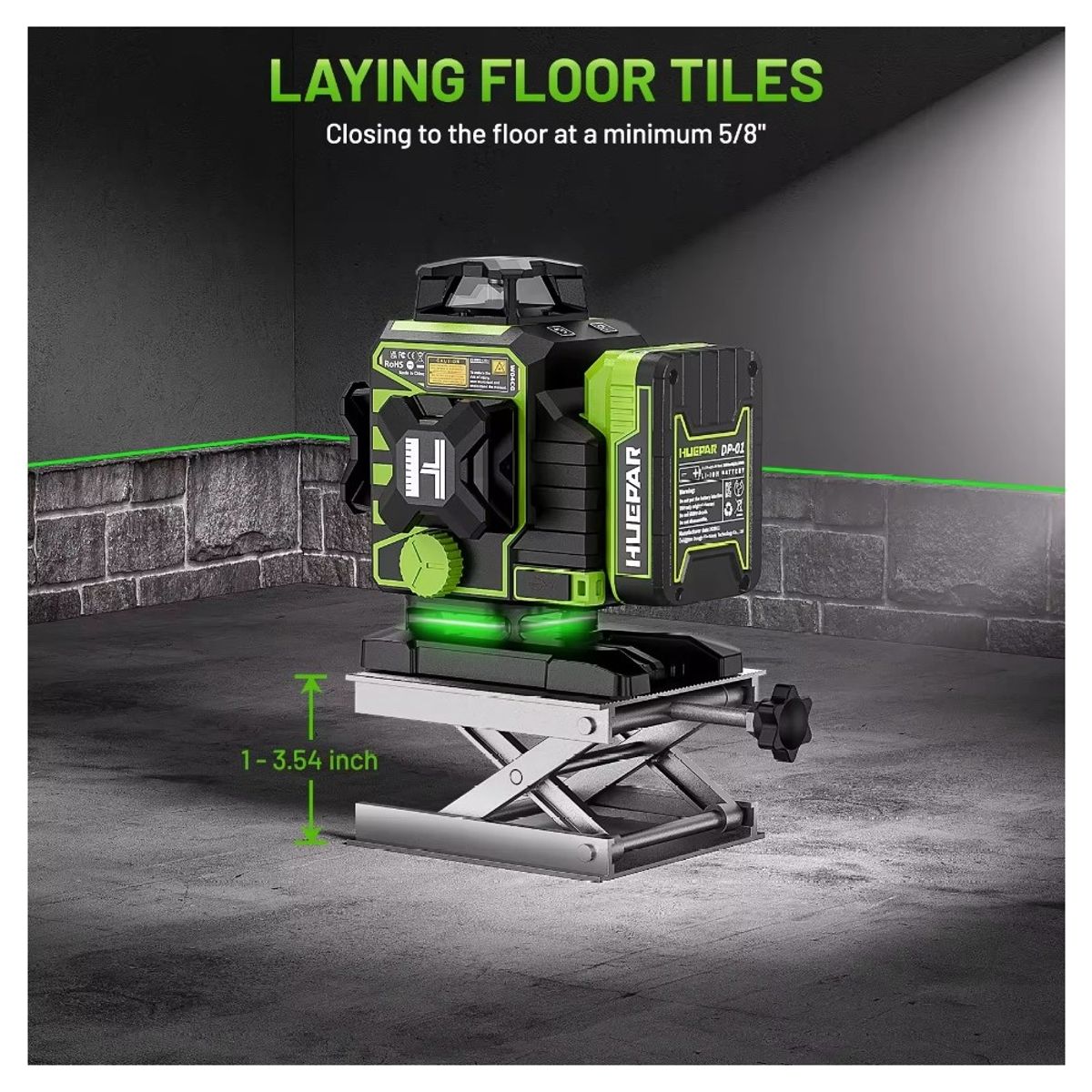 HUEPAR - New Versión Nivel laser Huepar W04CG(2024) 16 líneas 4d Motor de Giro