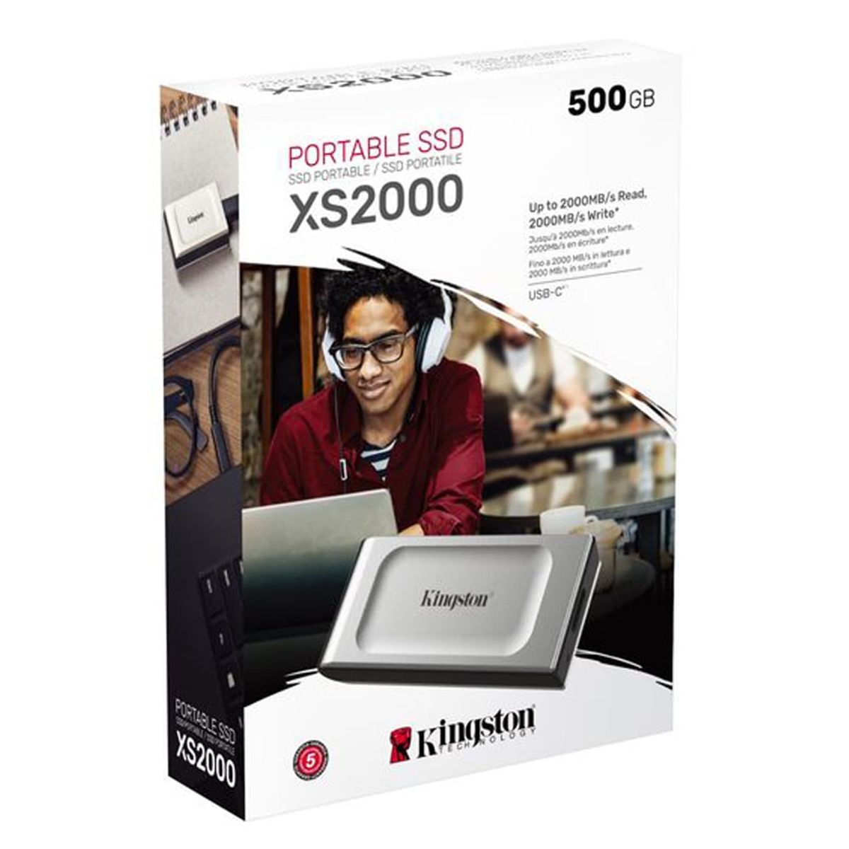 KINGSTON - DISCO SSD Externo KINGSTON XS2000 500GB 32 TIPO C 2000MBS