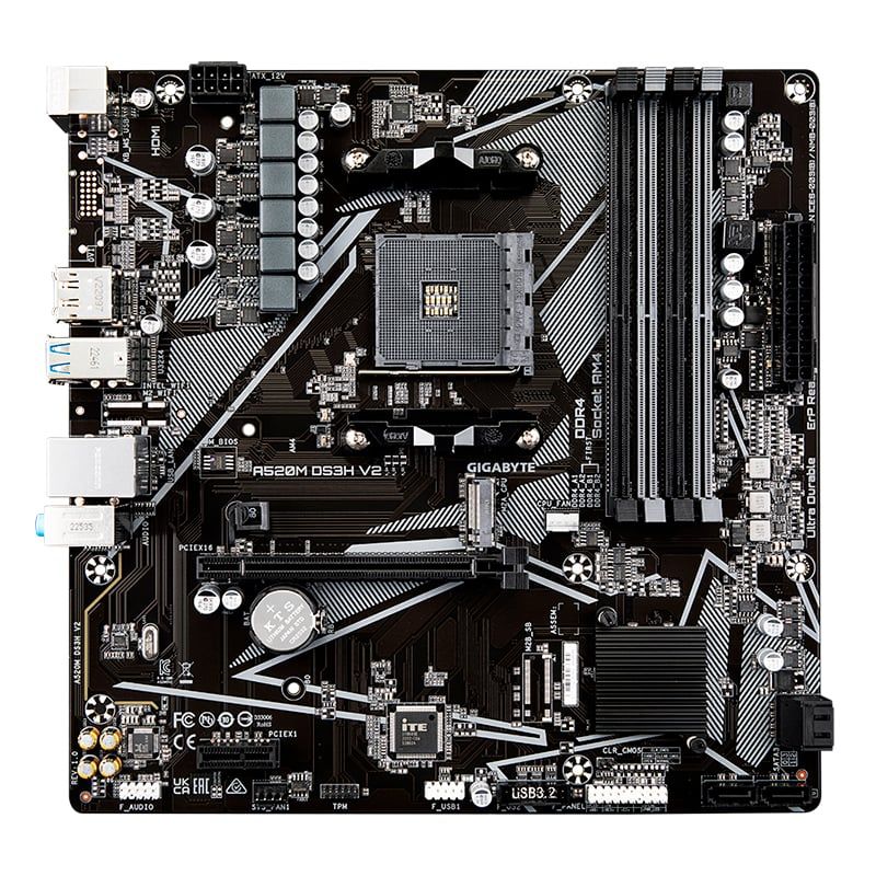 GIGABYTE - MOTHERBOARD GIGABYTE A520M DS3H V2 SOCKET AMD AM4