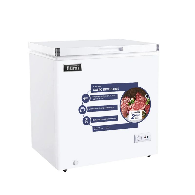 ILUMI - Congelador Ilumi TFI-1100WH - 110 Litros con Tina de Acero Inoxidable