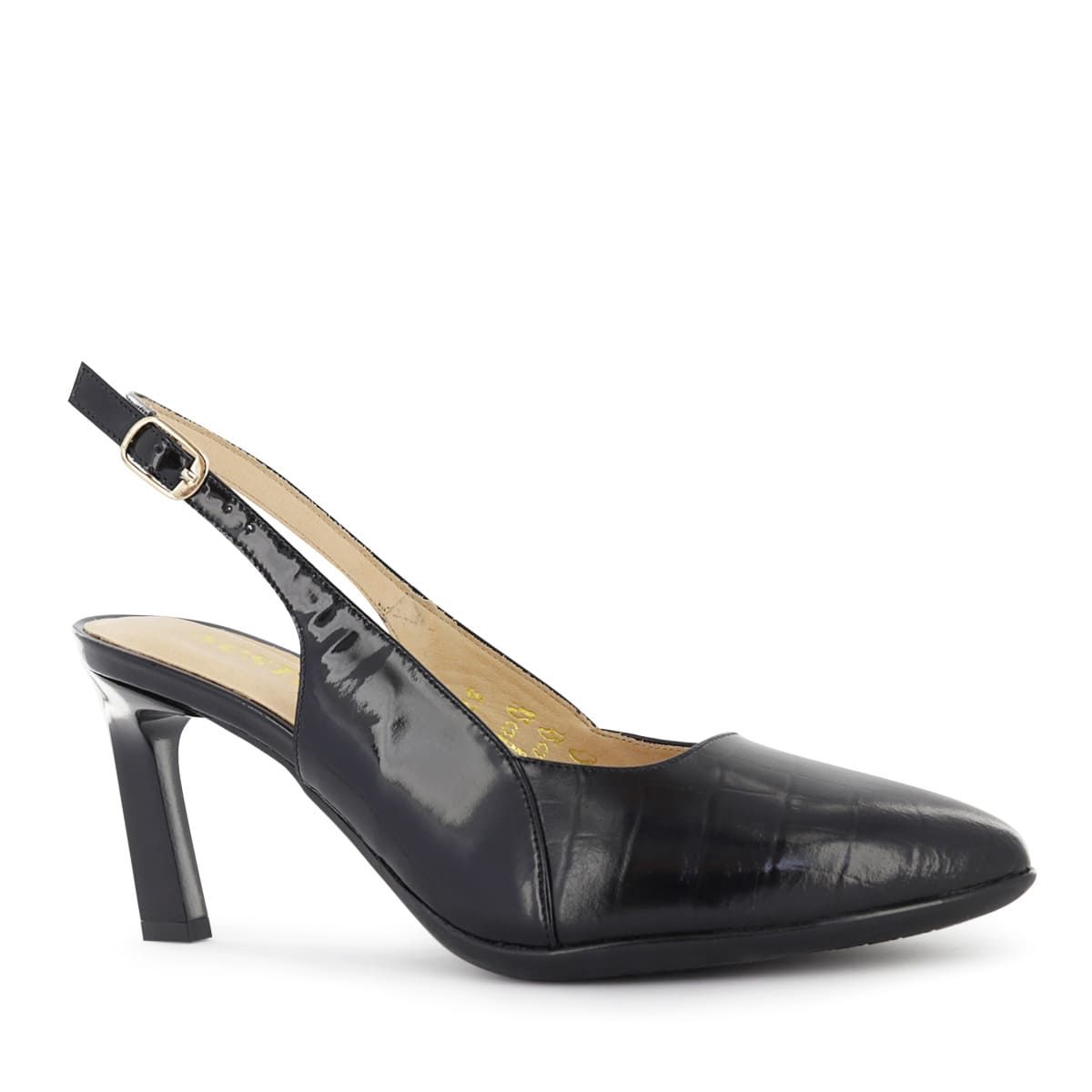 SESTRA - Zapatos de Vestir Destalonado Mujer Sestra Cali01 Negro Cuero Charol