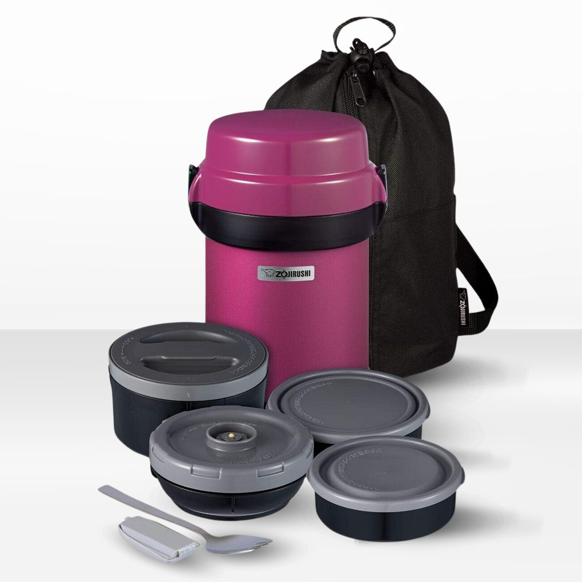 ZOJIRUSHI - Termo de Comida 4 Divisiones Mr Bento Zojirushi Rosado 1.23l