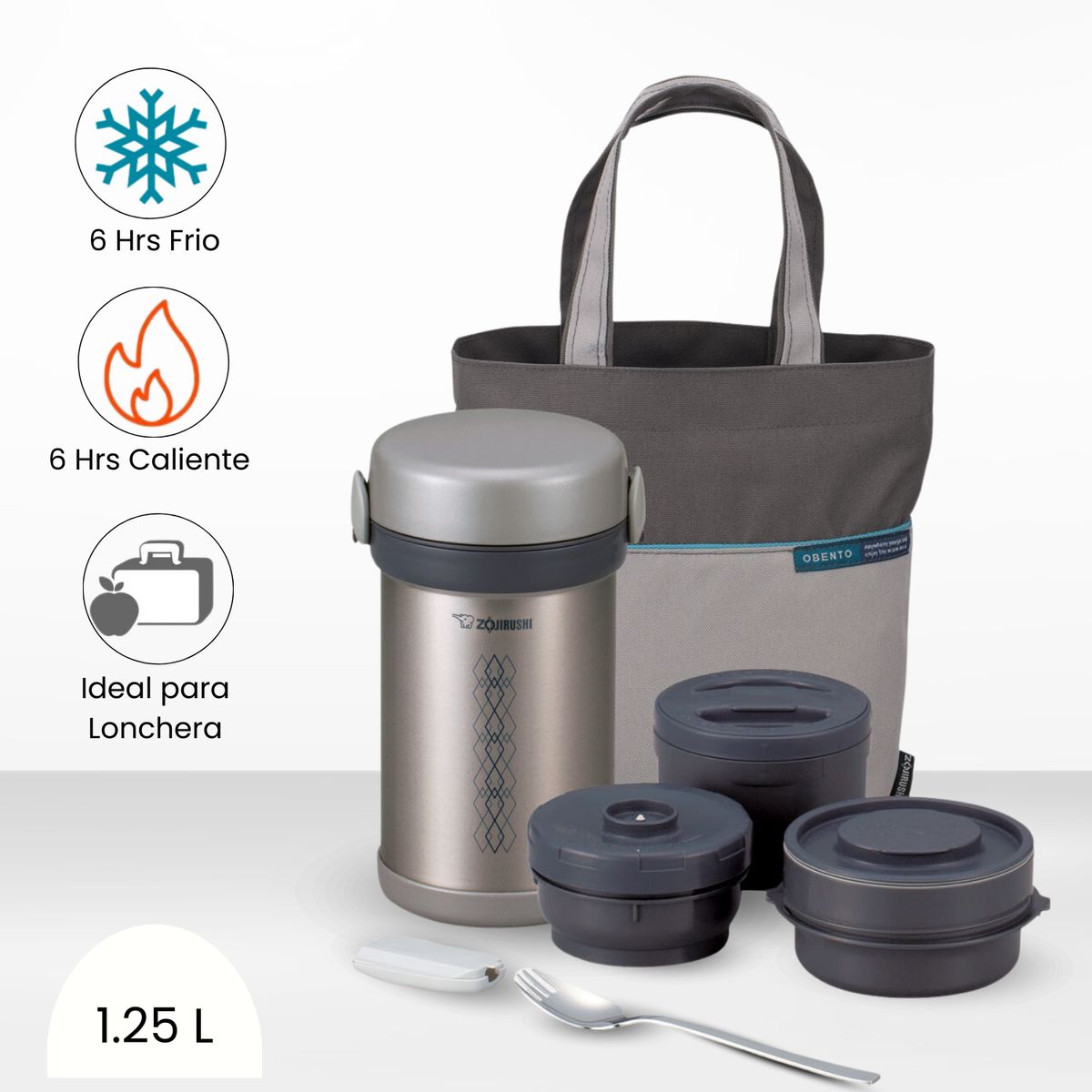 ZOJIRUSHI - Termo de Comida 3 Divisiones Mr Bento Zojirushi 850ml