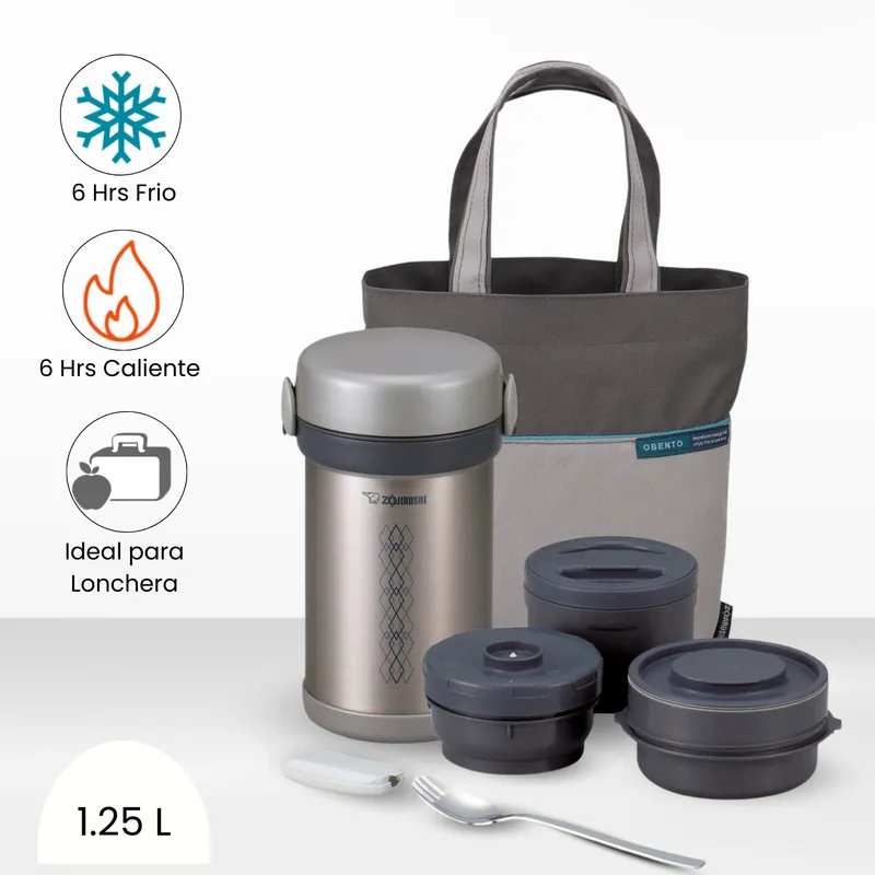 ZOJIRUSHI - Termo de Comida 3 Divisiones Mr Bento Zojirushi 850ml