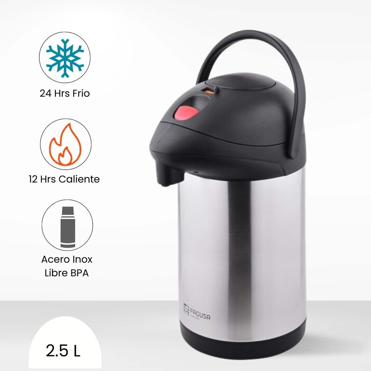 FACUSA - Termo Sifon Nova Stainless Facusa 2.5 L