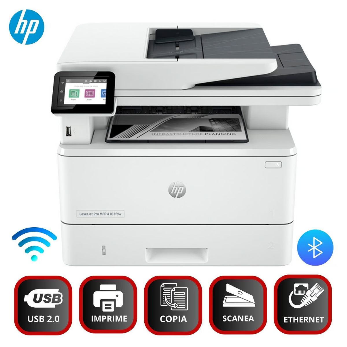 HP - Impresora LASERJET PRO HP MFP 4103fdw LaserJet Pro