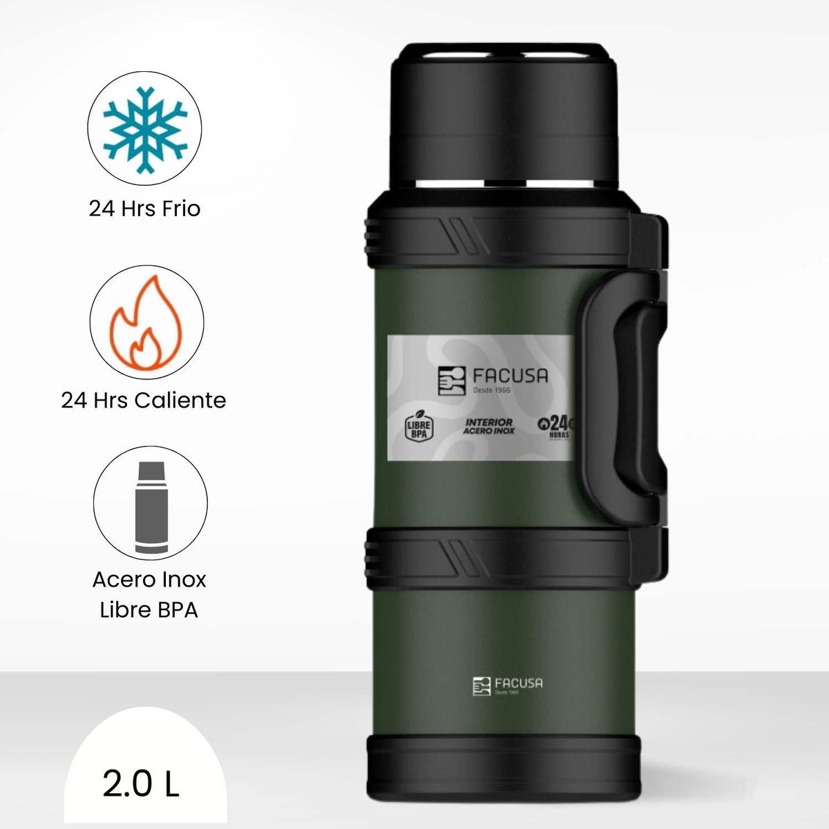 FACUSA - Termo de Bebida Explorer Facusa Verde 2.0 L