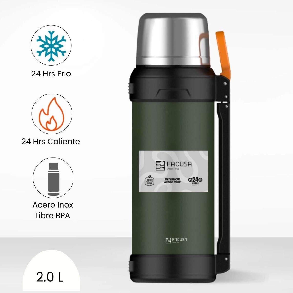 FACUSA - Termo de Bebida  Facusa Verde 2,0 L