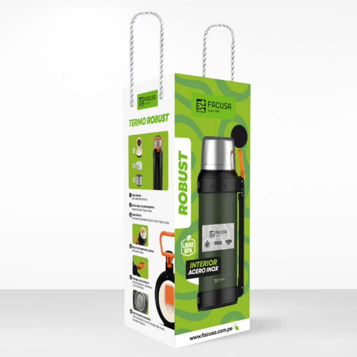 FACUSA - Termo de Bebida  Facusa Verde 2,0 L