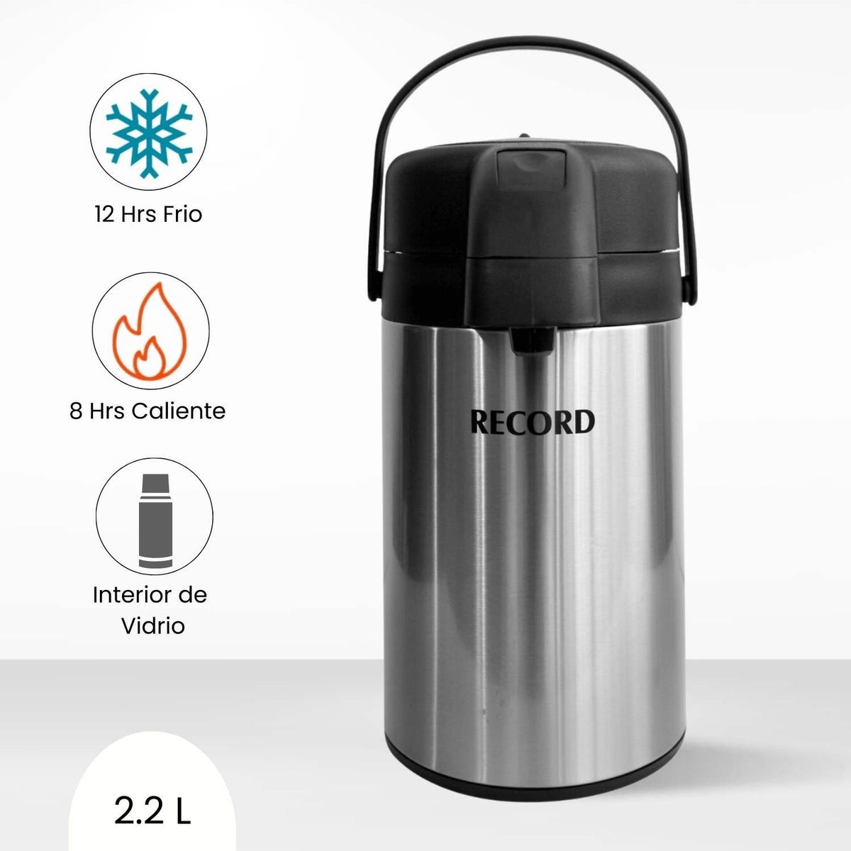 RECORD - Termo Sifon de Acero Record 2.2 L