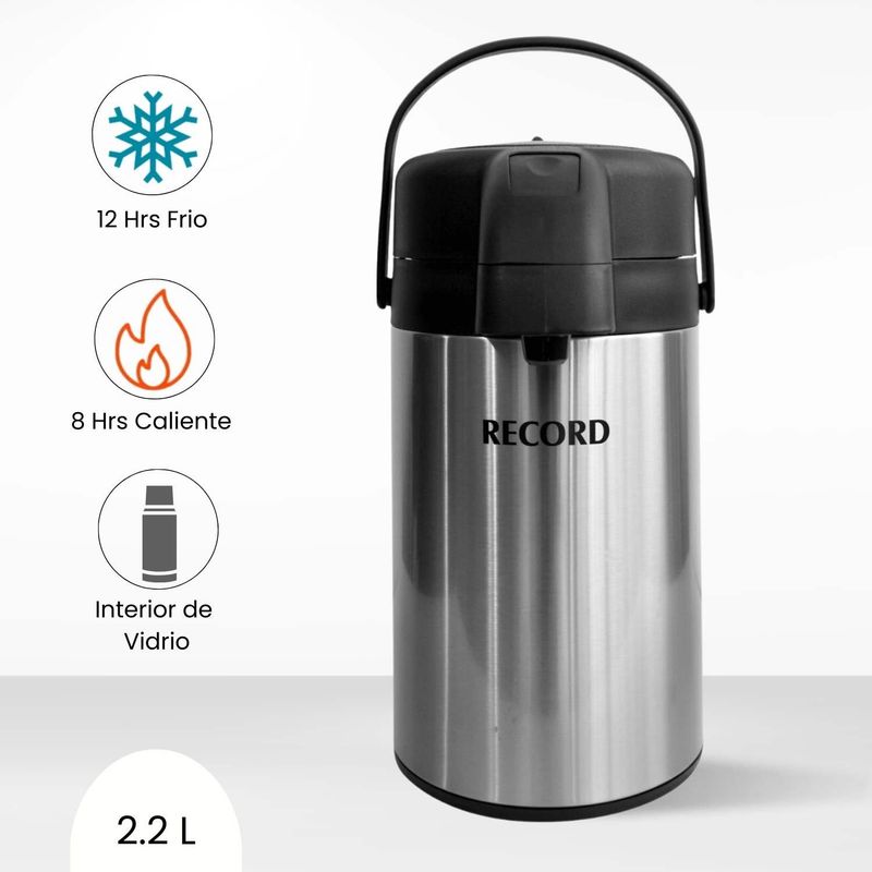 RECORD - Termo Sifon de Acero Record 2.2 L