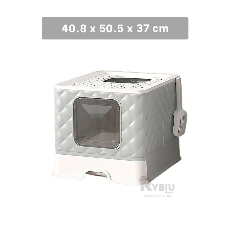 GENERICO - Contenedor Practico y Pala de Gatos Plomo Y+Ligas de Regalo