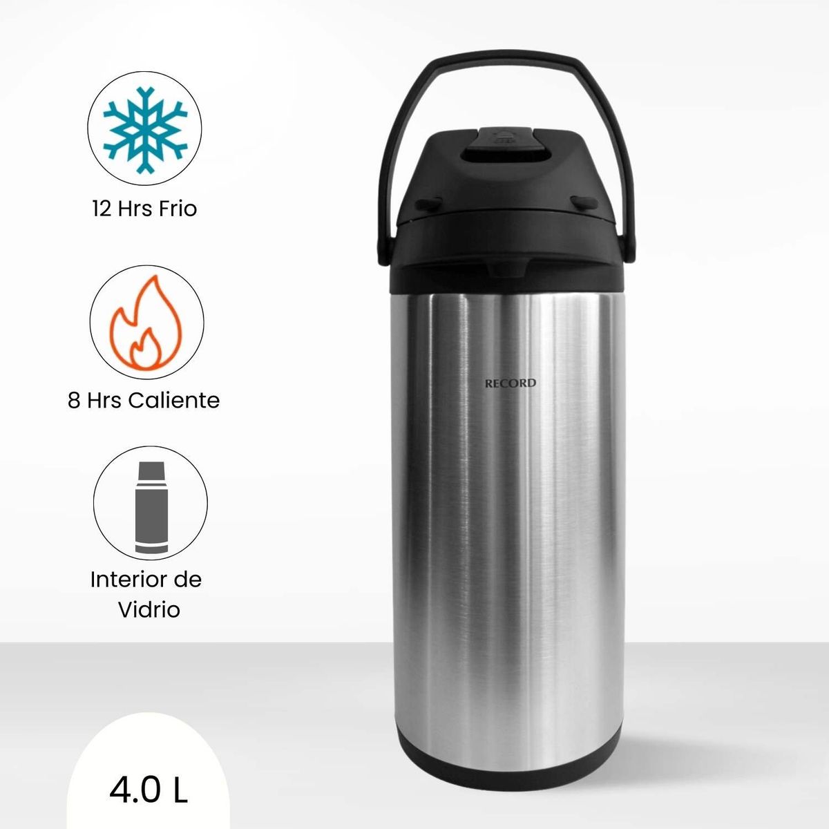 RECORD - Termo Sifon de Acero Record 4.0 L