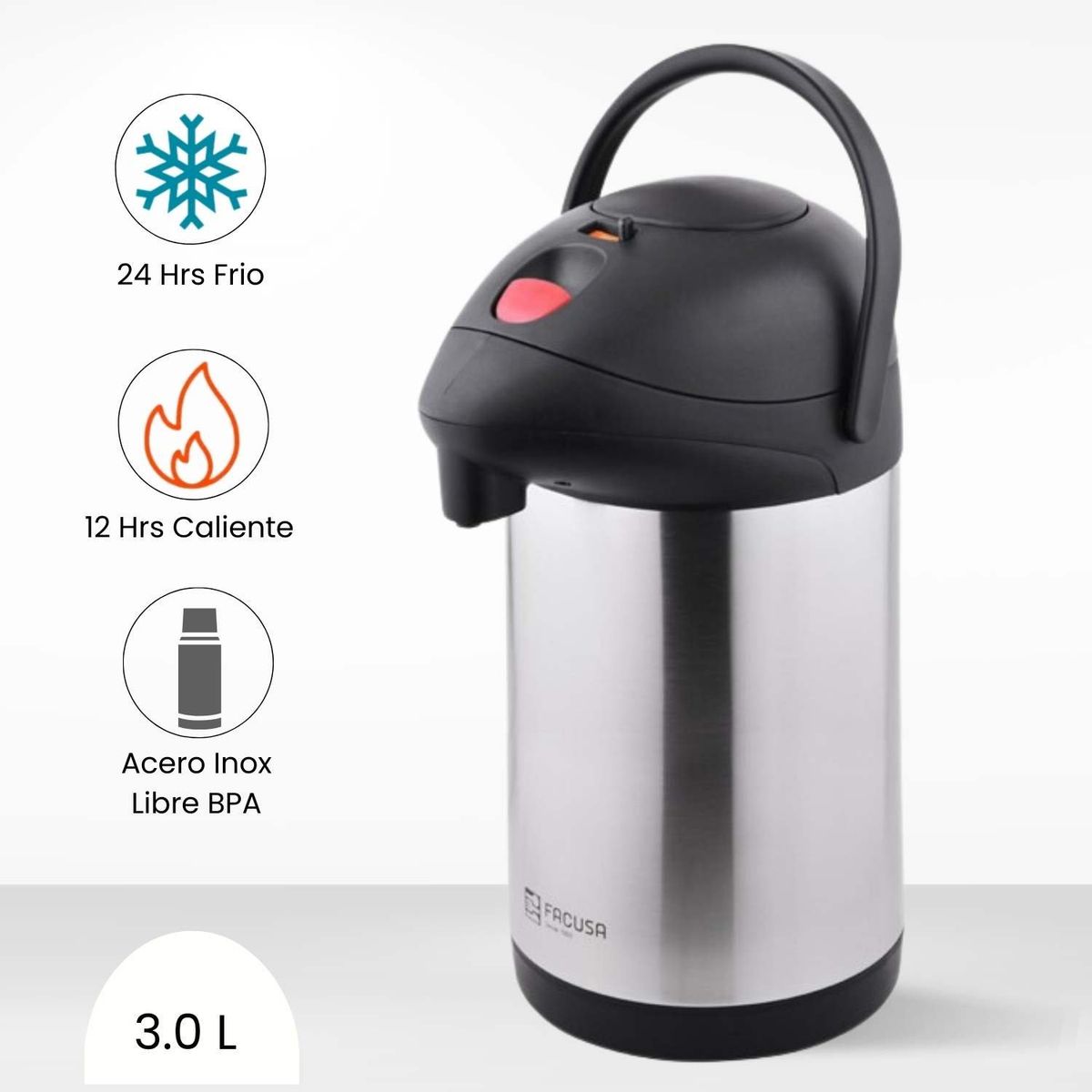 FACUSA - Termo Sifon Nova Stainless Facusa 3.0 L