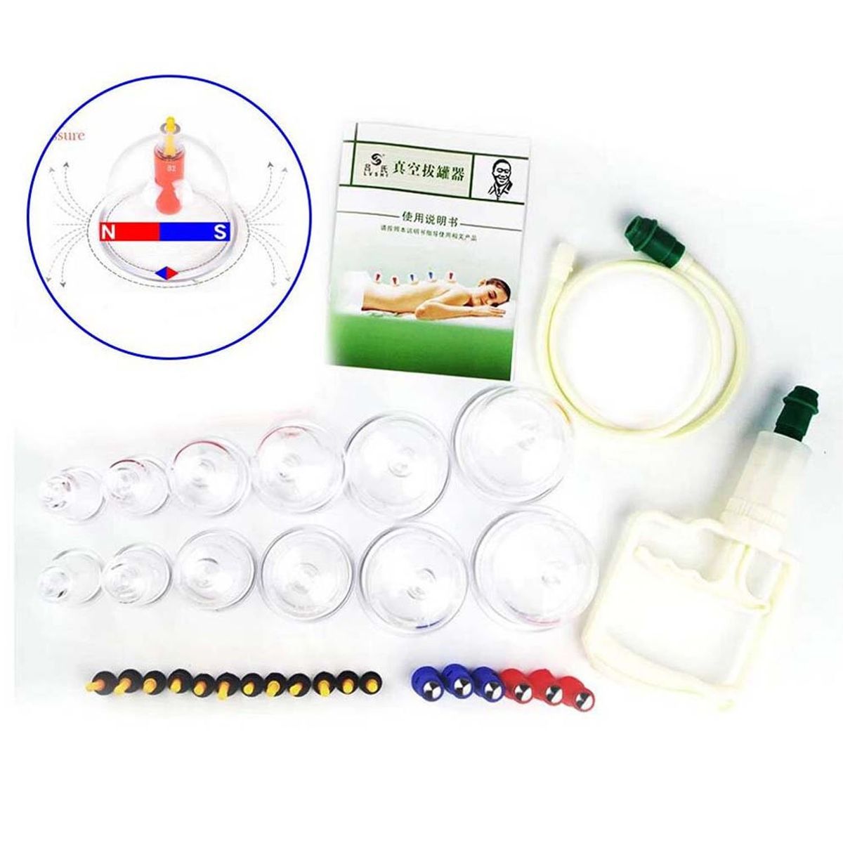 GENERICO - Ventosas para Masajes Kit 12 Piezas