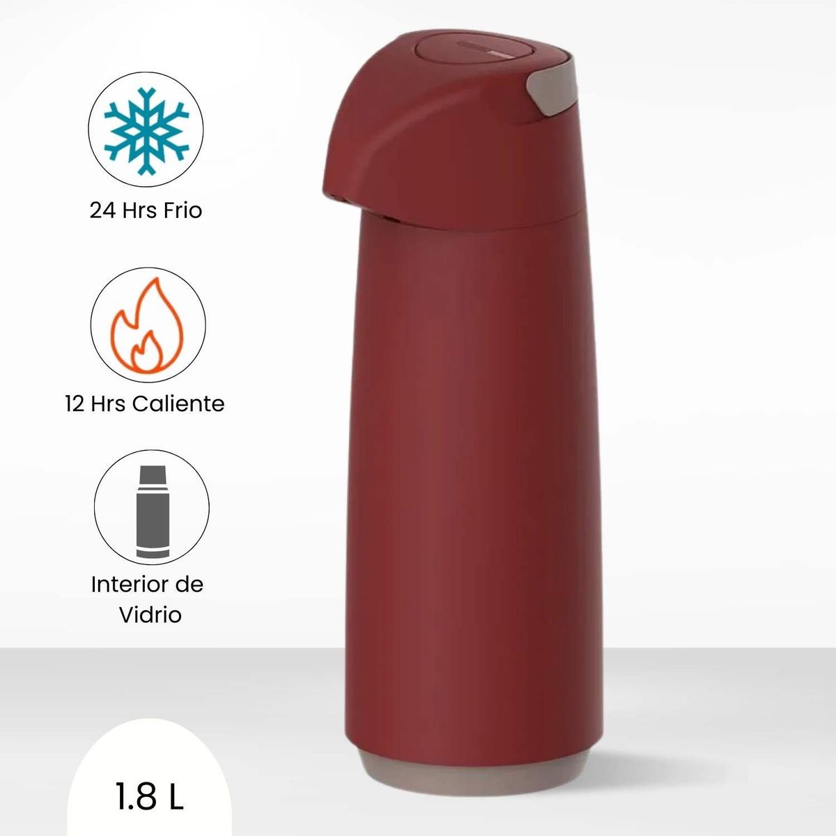 TRAMONTINA - Termo Sifon Exata Tramontina Rojo 1.8 L