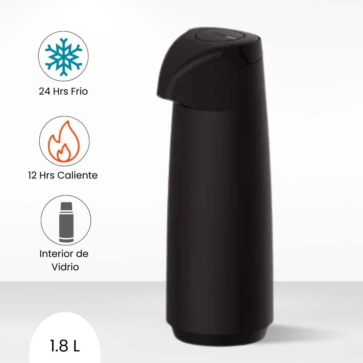 TRAMONTINA - Termo Sifon Exata Tramontina Negro 1.8 L