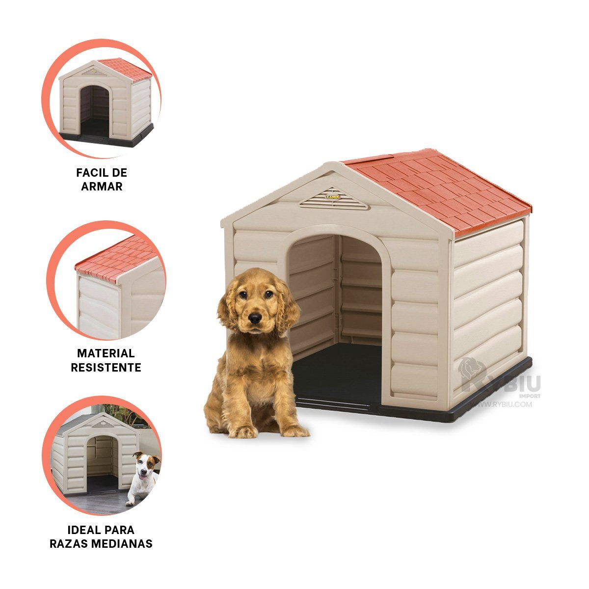 GENERICO - Hogar para Mascotas Comodo Talla Mediana Y+Post-it adhesivos