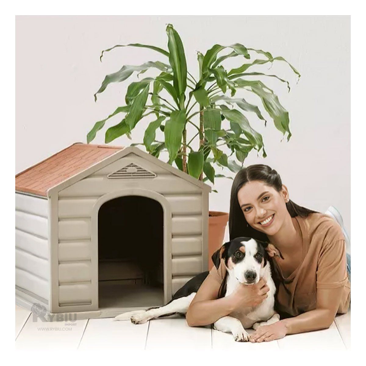 GENERICO - Casa Rimax Resistente y Elegante para Perro Mediana