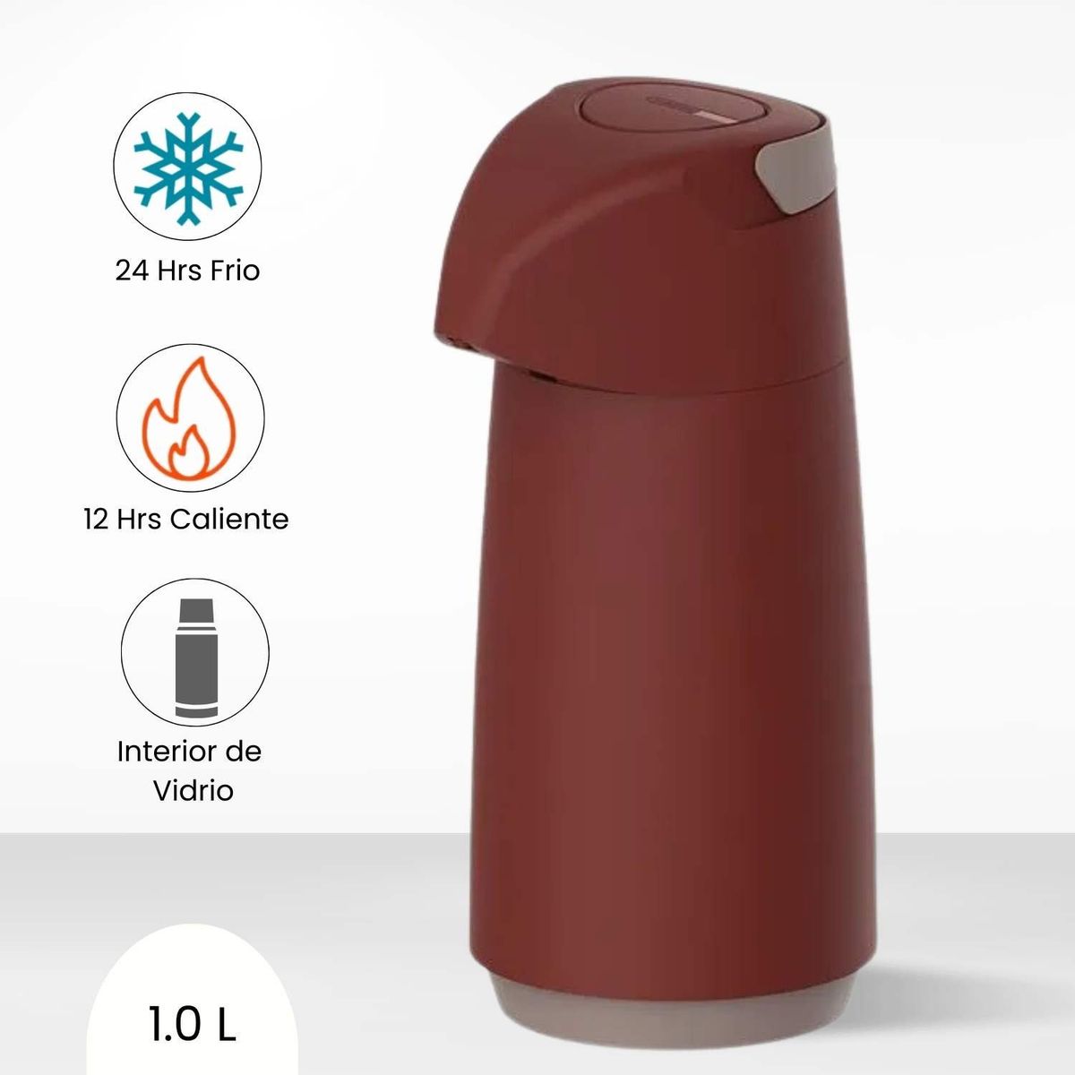 TRAMONTINA - Termo Sifon Exata Tramontina Rojo 1.0 L