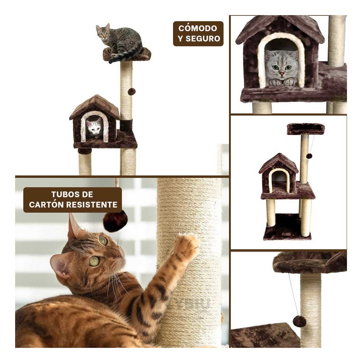 RYBIU IMPORT - Gym de Gato Casa Didactico de 3 Pisos en Color Marron