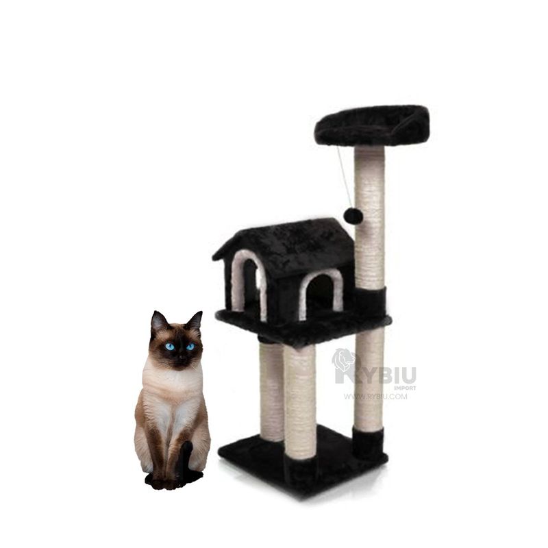 RYBIU IMPORT - Mueble Cat Antiestres en Tono Negro Y+Regalo Agendita