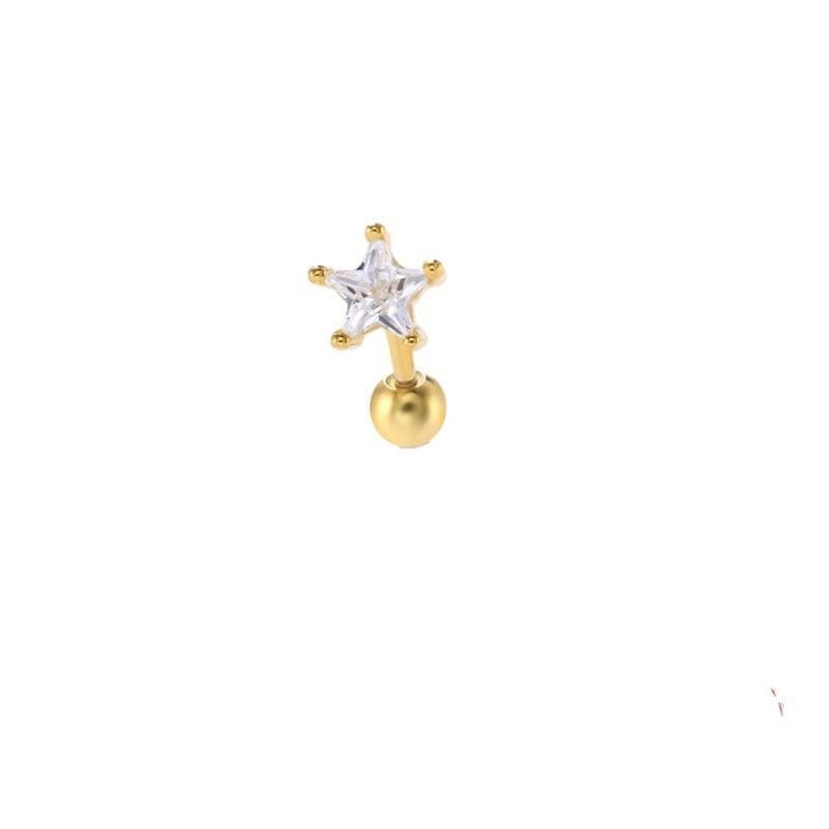 CLEO JOYAS & ACCESORIOS - Piercing Estrella Lore 925 Dorado Plata