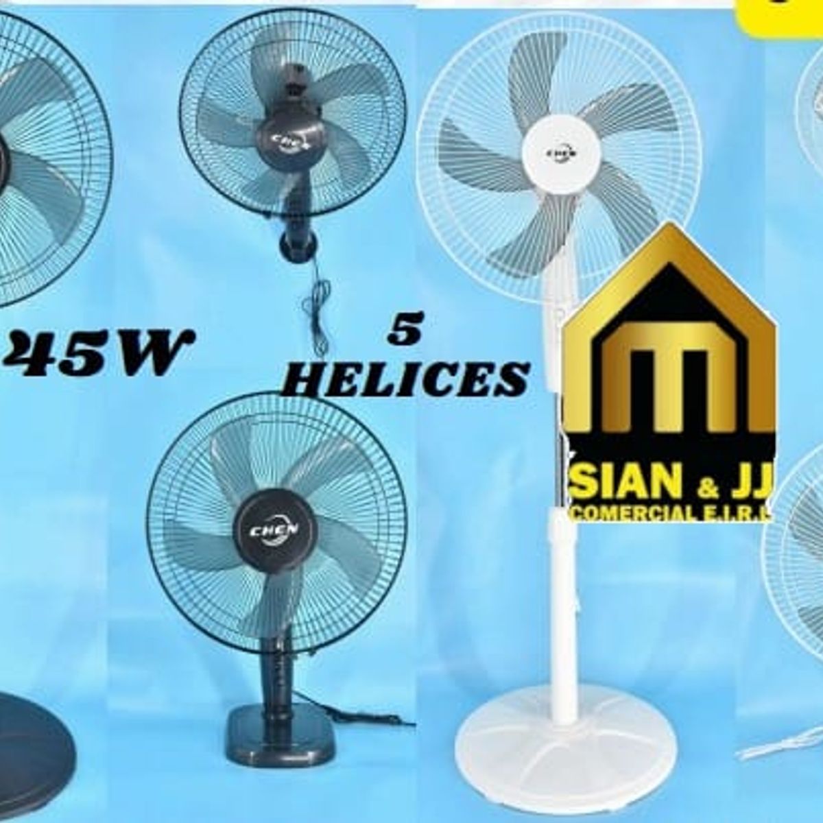 GENERICO - VENTILADOR CLASI 18 - 45W 5 HELICES 3 EN 1