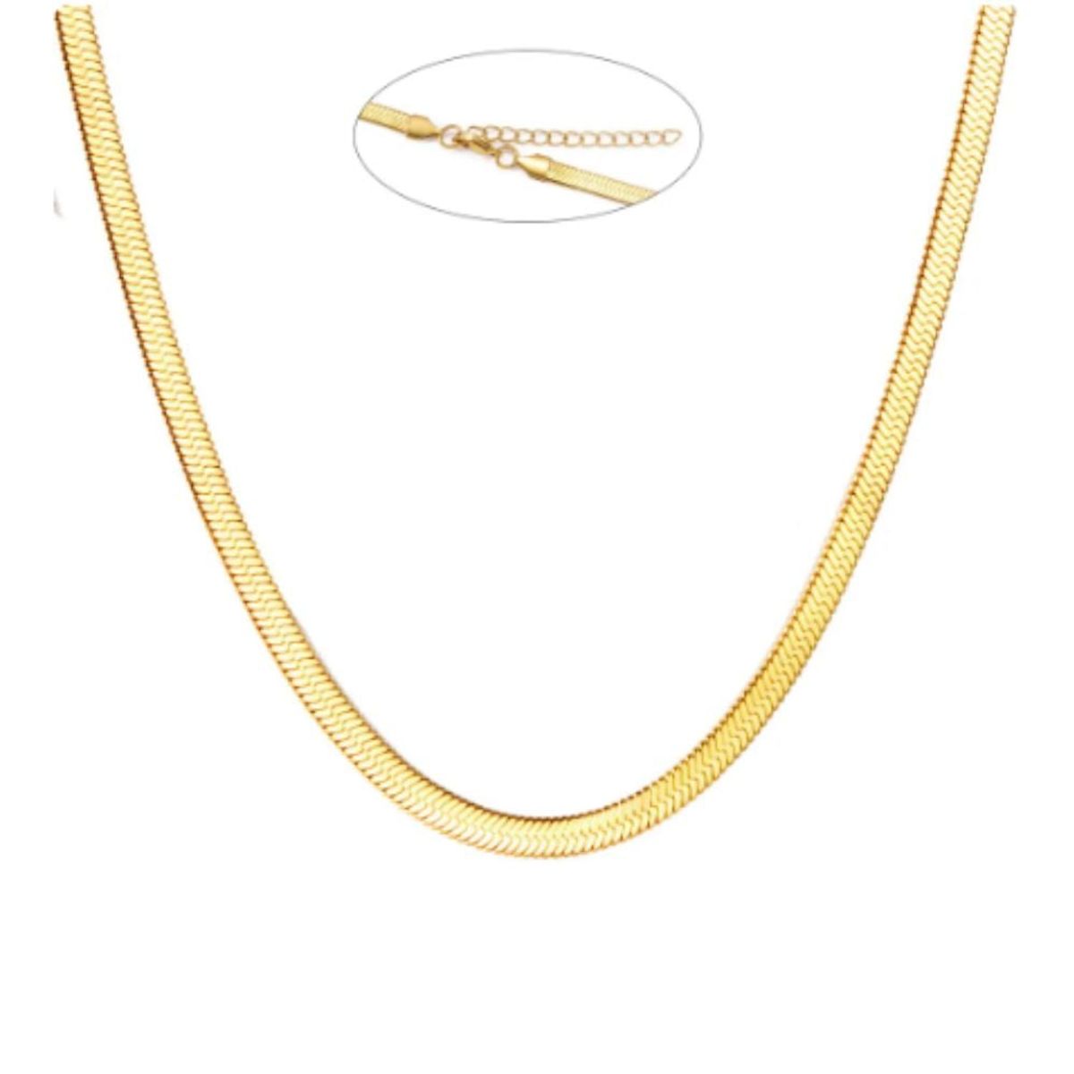 CLEO JOYAS & ACCESORIOS - Cadena Snake Dorado Acero