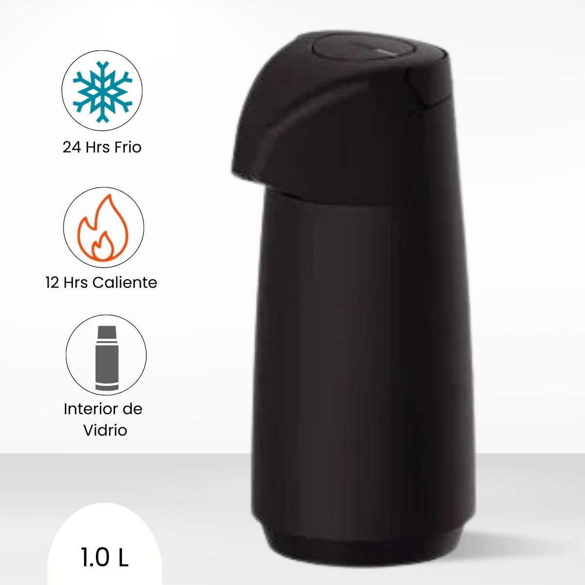 TRAMONTINA - Termo Sifon Exata Tramontina Negro 1.0 L