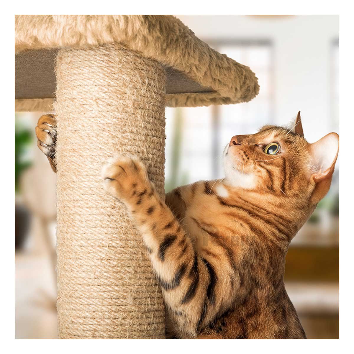 GENERICO - Gym Moderno  de Gato Casa de 3 Pisos en Color Mostaza