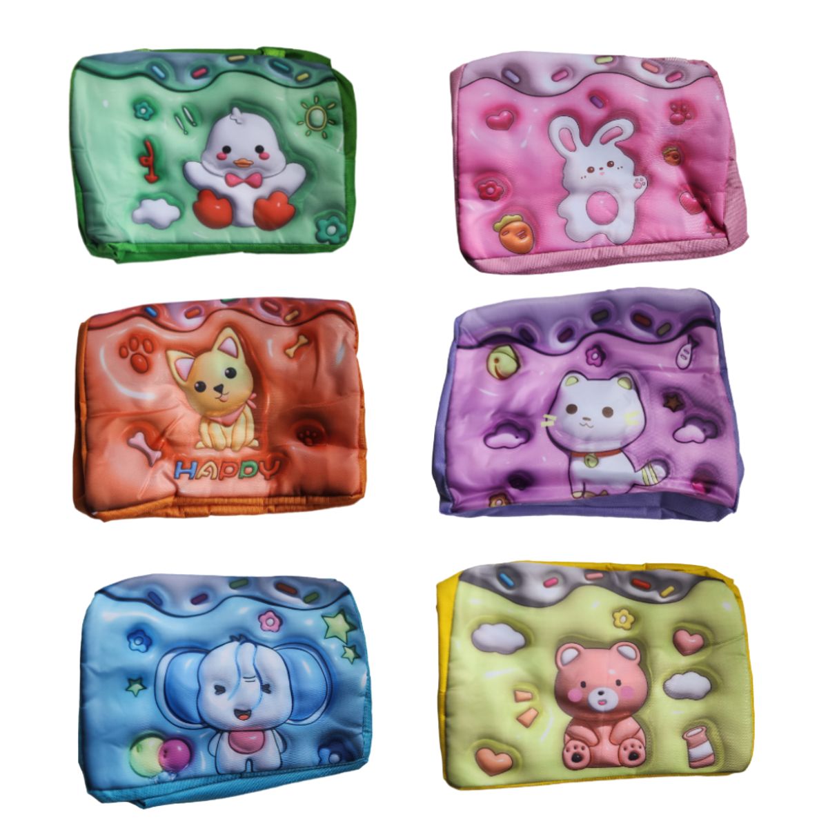 GENERICO - Lonchera Bolso Para alimentos con diseño animales - NARANJA