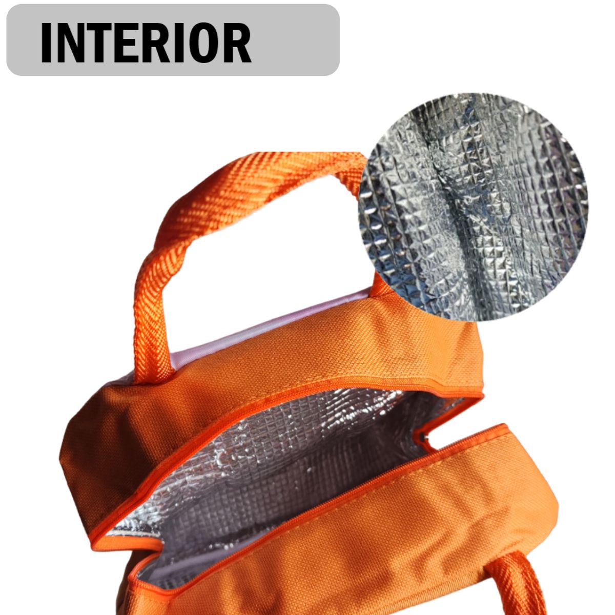 GENERICO - Lonchera Bolso Para alimentos con diseño animales - NARANJA