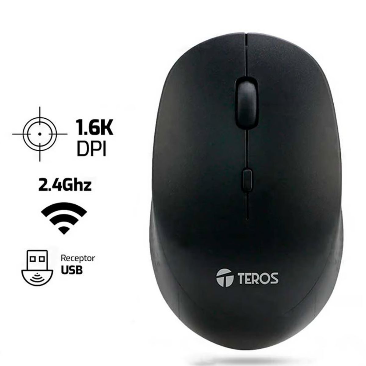 TEROS - Mouse INALAMBRICO Teros TE5075N Color Negro