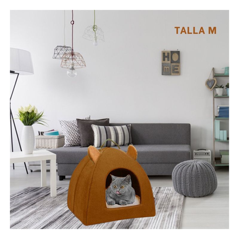 GENERICO - Cama Cerrada Suave de Talla M en Tono Marron Y+Stickers