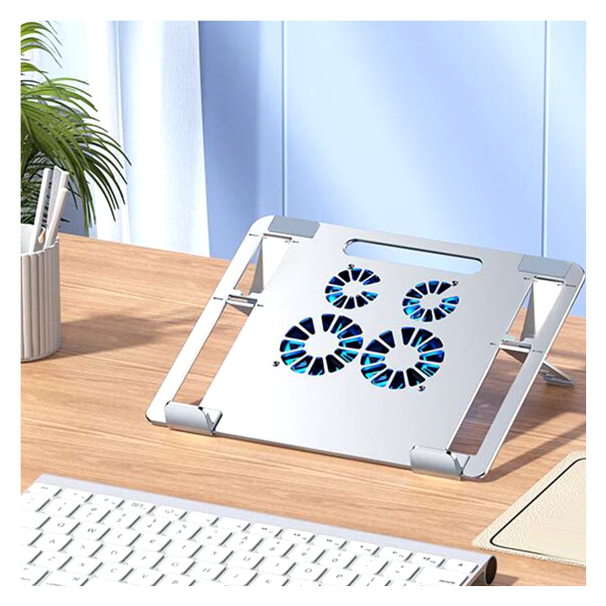SEISA - Soporte Cooler Para Pc Notebook Laptop Ventilador Portátil Ajustable