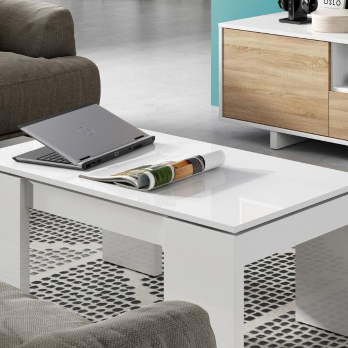 TU MESITA - Mesa de Centro Flow color Blanco TU MESITA