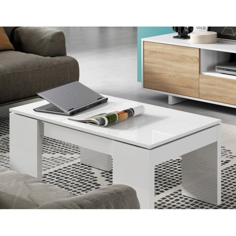 TU MESITA - Mesa de Centro Flow color Blanco TU MESITA
