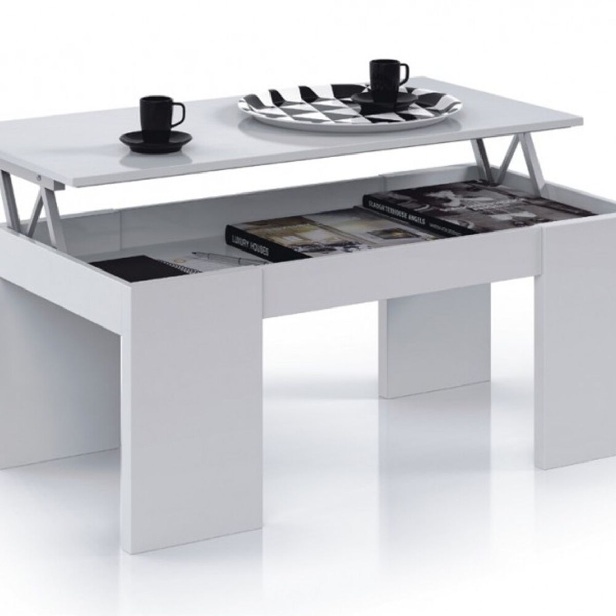 TU MESITA - Mesa de Centro Flow color Blanco TU MESITA