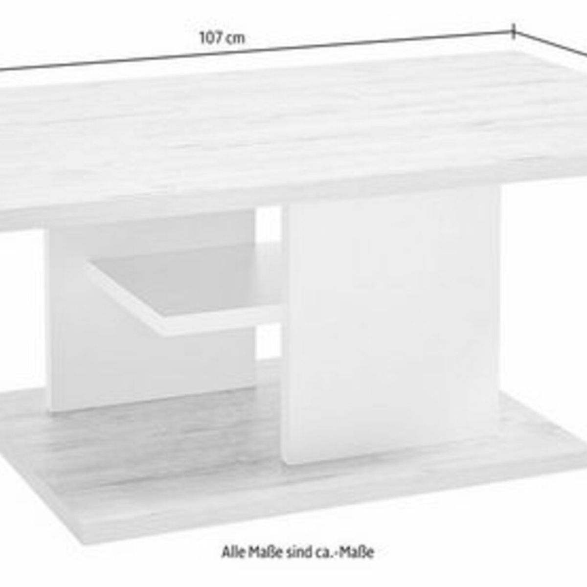 TU MESITA - Mesa de Centro Minimalista Amarilis Blanco TU MESITA