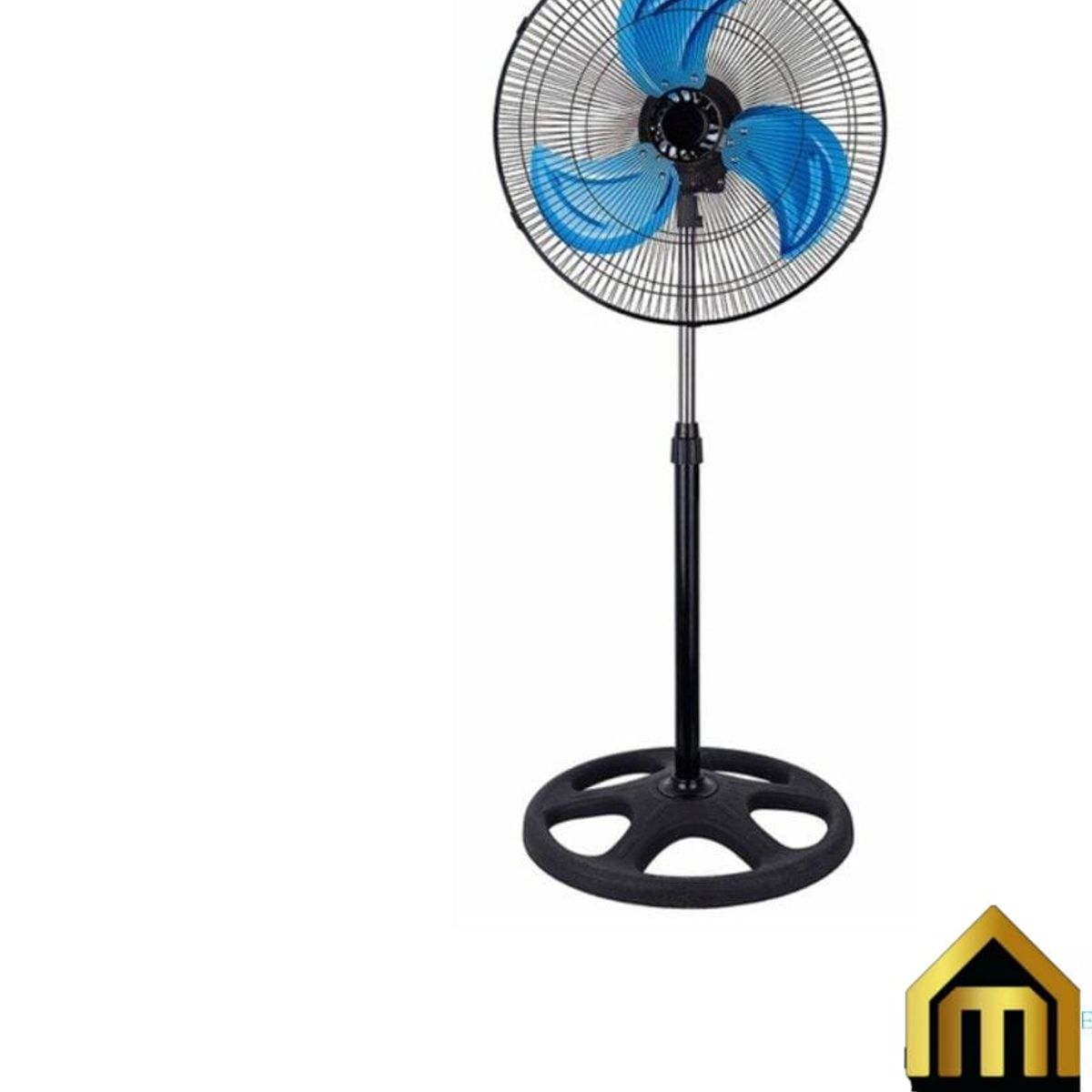 GENERICO - VENTILADOR DE METAL 12" 45W 3 HELICES  NEGRO 1M