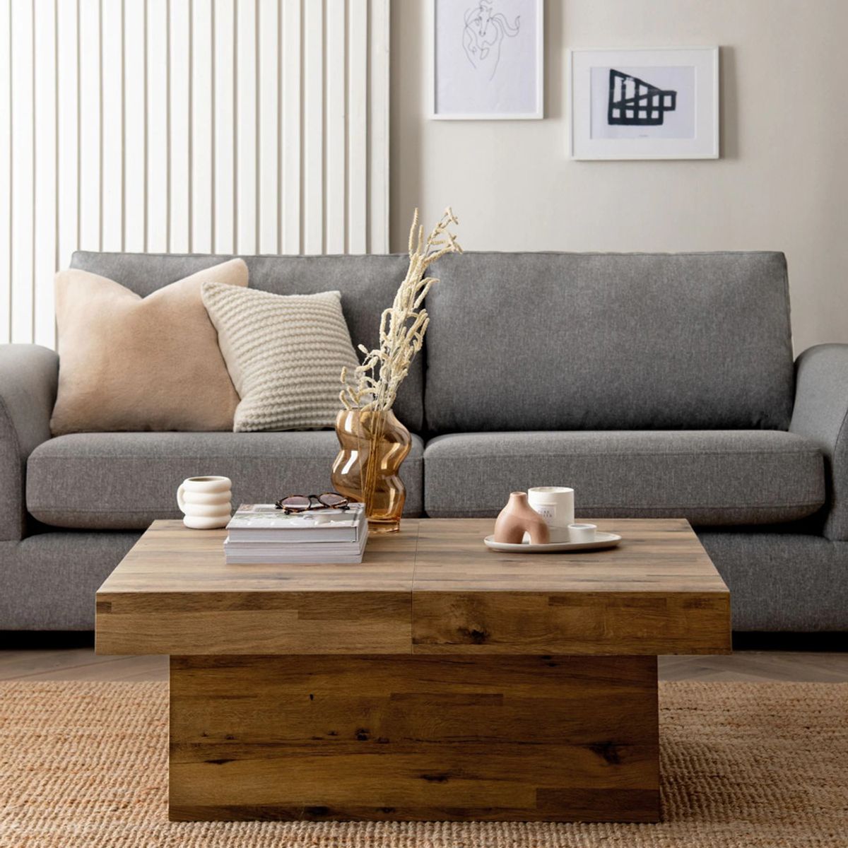 TU MESITA - Mesa de Centro Syberia Expandible color Marrón TU MESITA