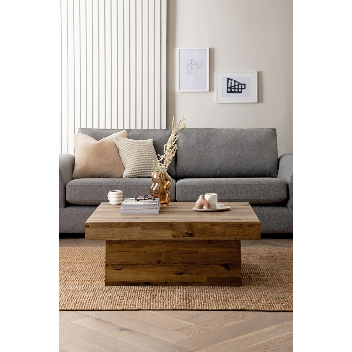 TU MESITA - Mesa de Centro Syberia Expandible color Marrón TU MESITA