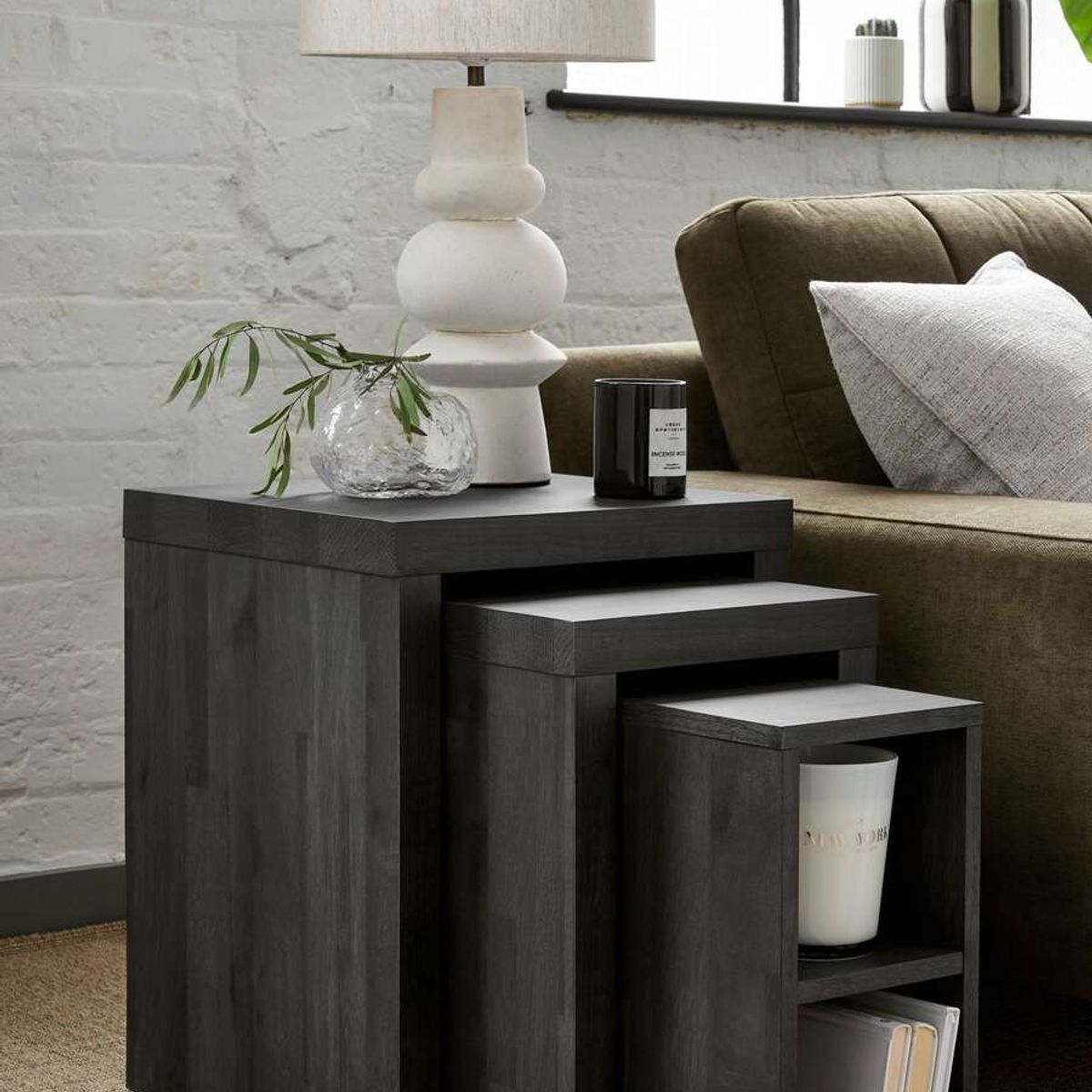 TU MESITA - Set Mesa Lateral x3 Imakel color Negro TU MESITA