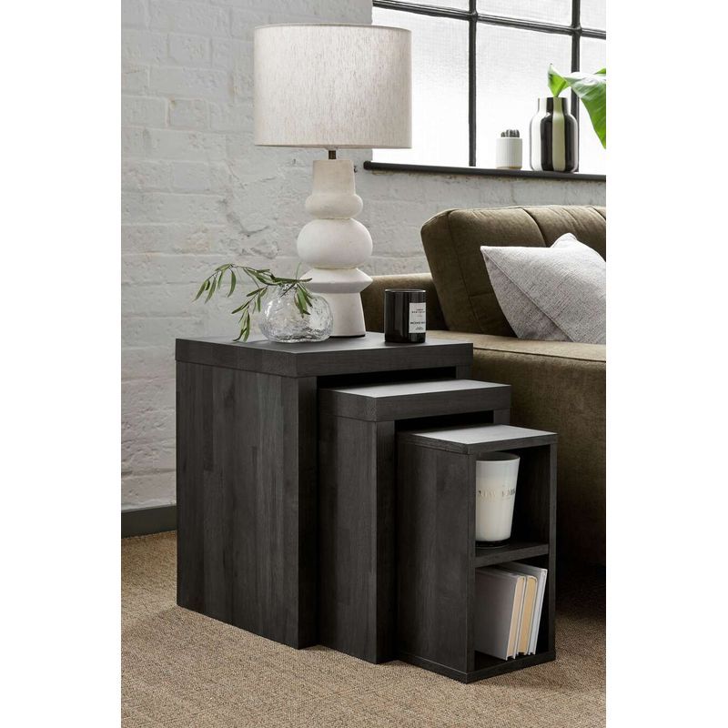 TU MESITA - Set Mesa Lateral x3 Imakel color Negro TU MESITA