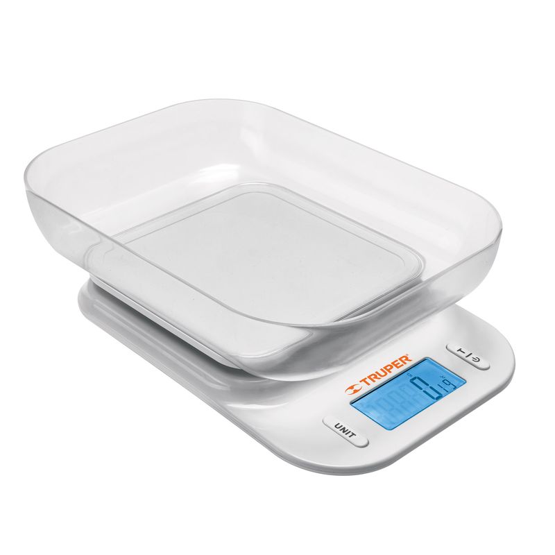 TRUPER - Báscula digital para cocina, con tazón, 5 kg
