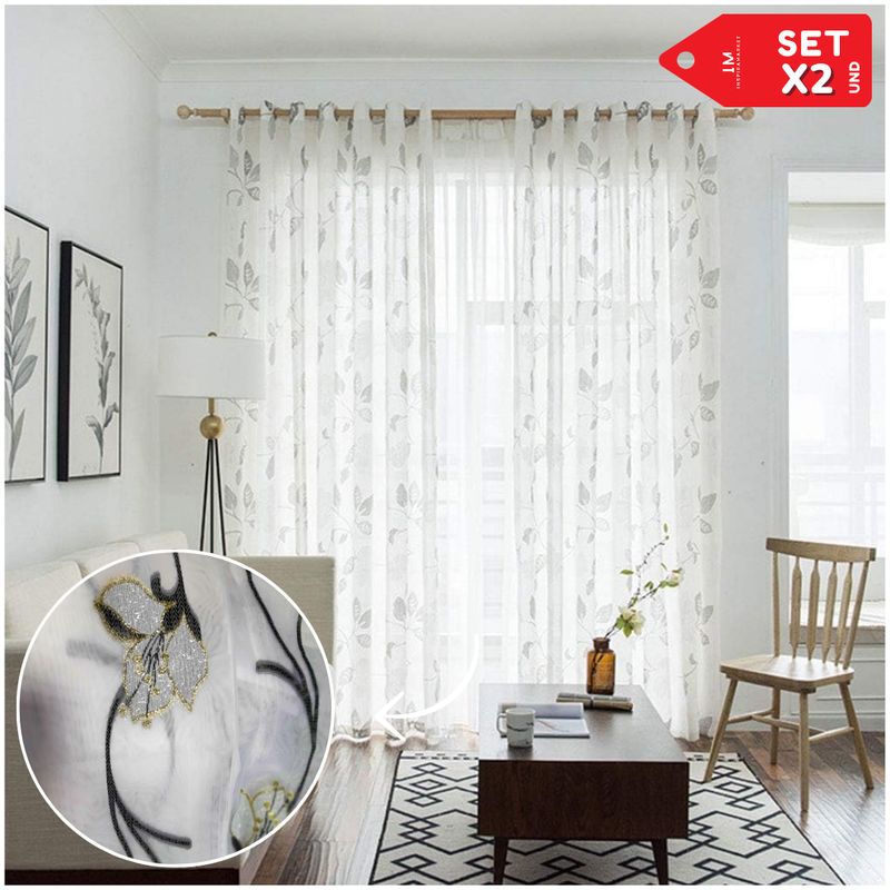 INSPIRA - Cortina de Voile cortina elegante 140 X 240 cm SET