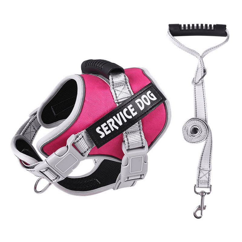 GENERICO - ARNÉS FUCSIA TALLA M REFLECTANTE PARA PERROS CON ASA